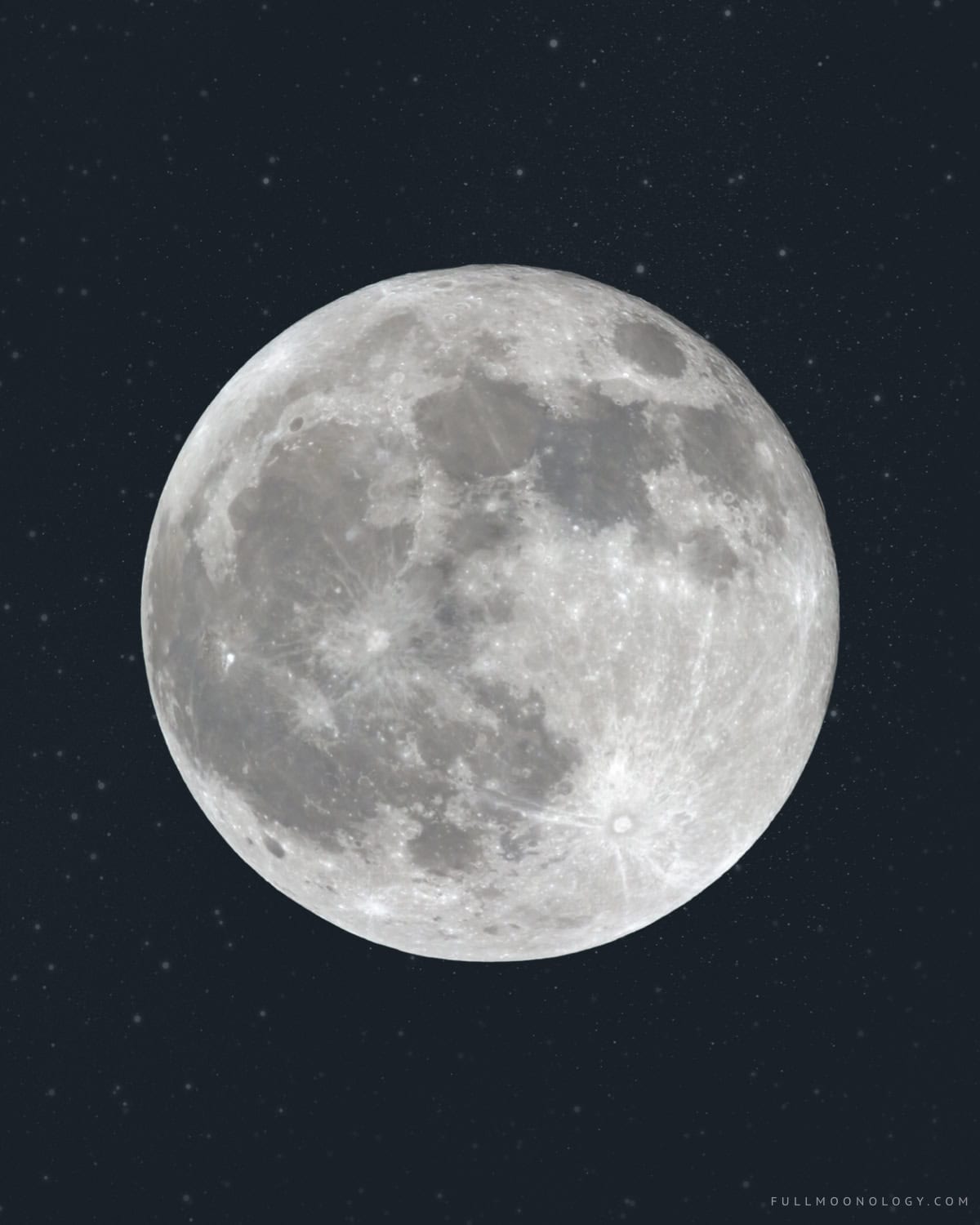 Photo of the moon on a starry background